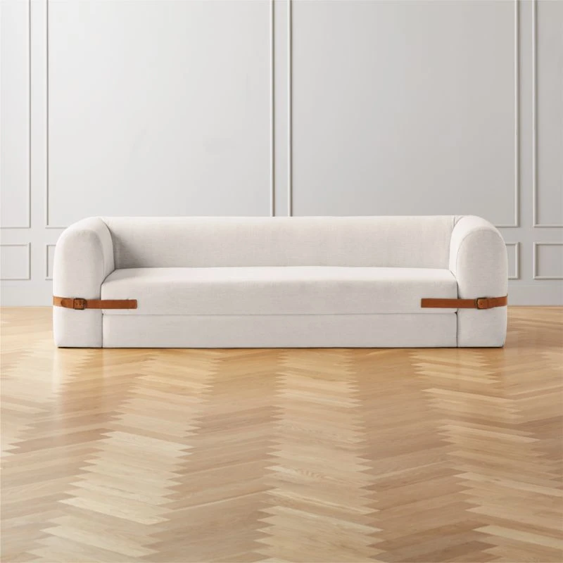 Alesso Snow White Performance Fabric Sleeper Sofa 1 Alesso Snow White Performance Fabric Sleeper Sofa