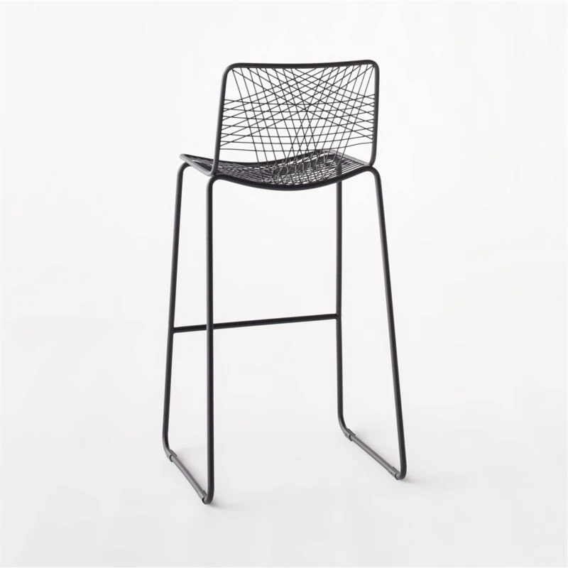 Alpha Black Metal Bar Stool 6 Alpha Black Metal Bar Stool - Image 6