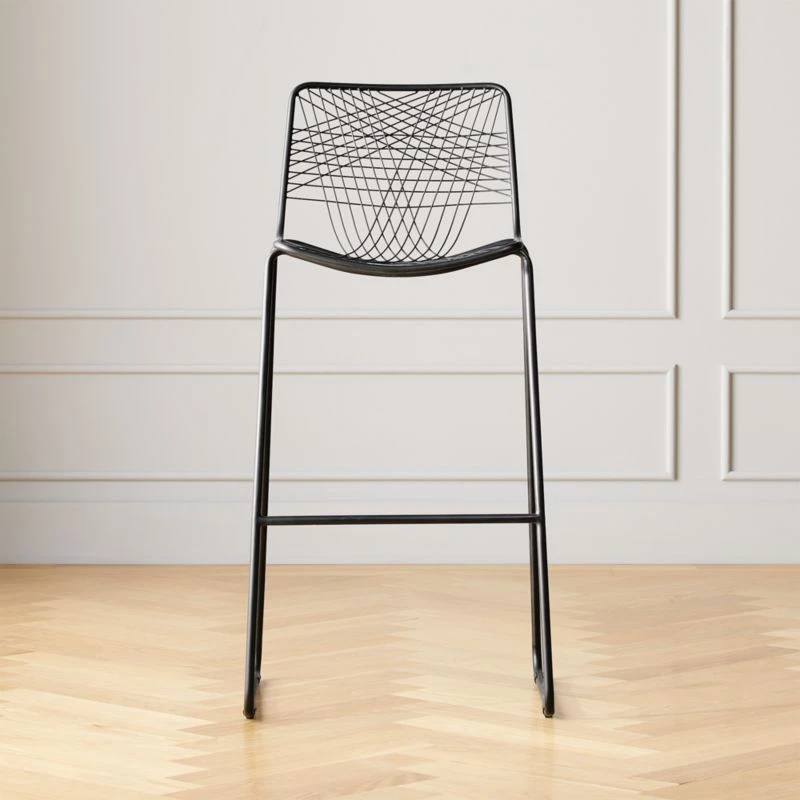 Alpha Black Metal Bar Stool 1 Alpha Black Metal Bar Stool