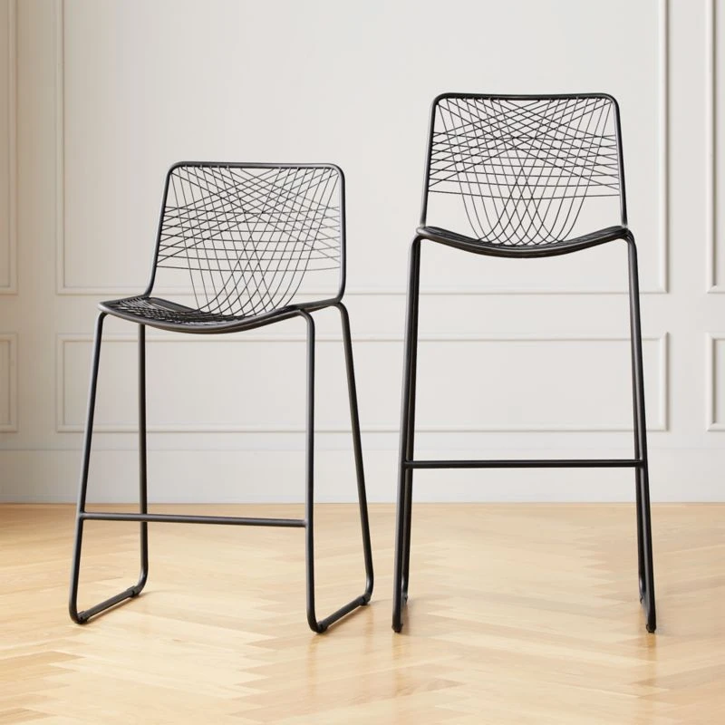 Alpha Black Metal Bar Stool 2 Alpha Black Metal Bar Stool - Image 2