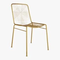 Alpha Brass Metal Chair -Furniture Sales Store AlphaBrassChair3QS16