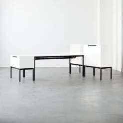 Aptum White Metal Bookcase -Furniture Sales Store AptumModularGroup3AVFHF21