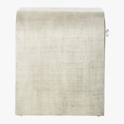 Archer White Lacquered Linen Nightstand With Drawer -Furniture Sales Store ArcherNightstandSDF19