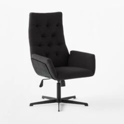 Arzella Charcoal Burl Office Chair -Furniture Sales Store ArzellaChair3QSSF21