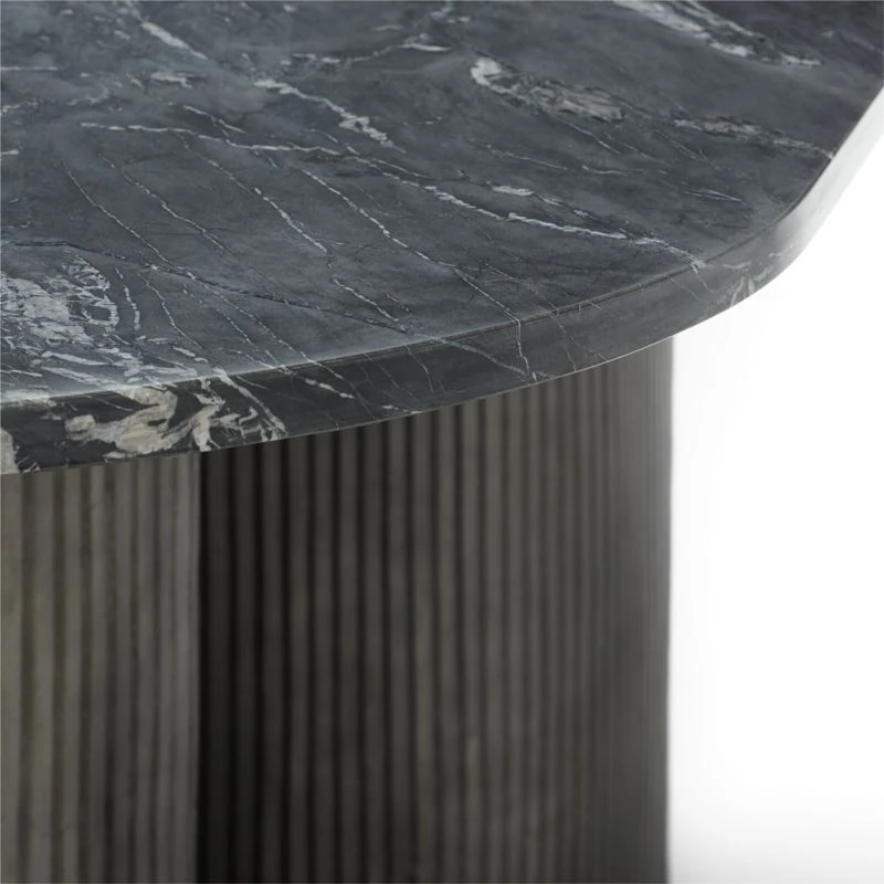 Aster Black Marble And Aluminum Dining Table 7 Aster Black Marble And Aluminum Dining Table - Image 7