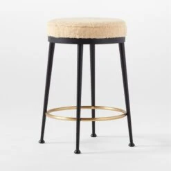 Atlas Shearling White Counter Stool Set Of 2 -Furniture Sales Store AtlasShrlngCounterStool3QSSF21