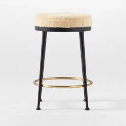 Atlas Shearling White Counter Stool Set Of 2 -Furniture Sales Store AtlasShrlngCounterStoolSOSSF21