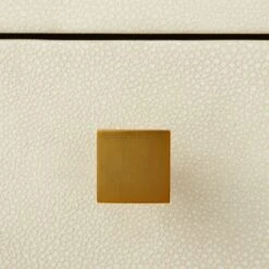 Avalon 3-Drawer Gold Desk With Ivory Shagreen Top -Furniture Sales Store AvalonIvoryFauxShgrnDeskAV20