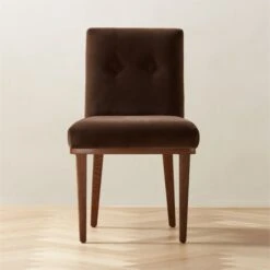 Axel Tufted Mocha Velvet Dining Chair