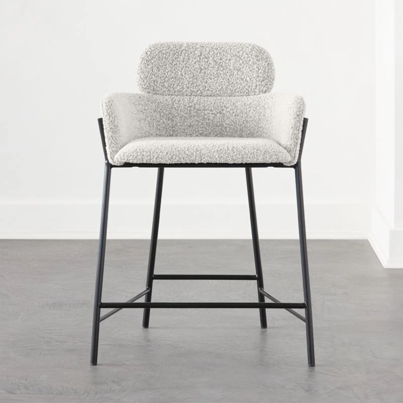 Azalea Boucle Upholstered Counter Stool 1 Azalea Boucle Upholstered Counter Stool