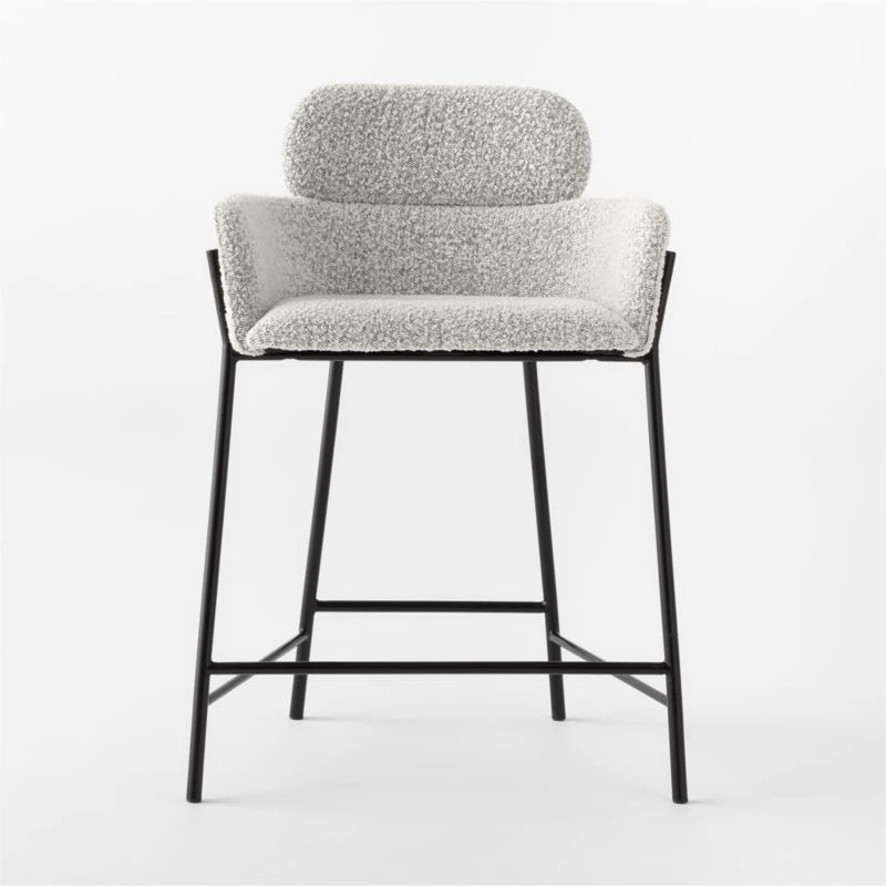 Azalea Boucle Upholstered Counter Stool 2 Azalea Boucle Upholstered Counter Stool - Image 2