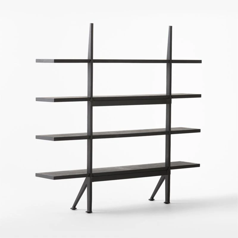 Azzurra Black Metal And Wood Bookshelf 5 Azzurra Black Metal And Wood Bookshelf - Image 5