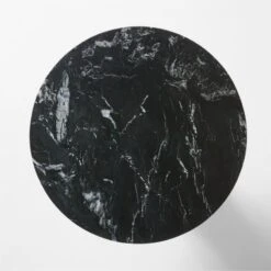 Babylon Black Marble Dining Table -Furniture Sales Store BabylonBlkRoundTableSmTOPSSS22