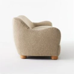 Bacio Camel Boucle Sofa With Bleached Oak Legs -Furniture Sales Store BacioCamelSofaSDSSS21