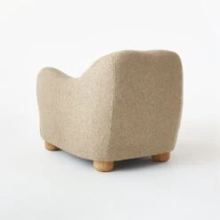 Bacio Camel Boucle Lounge Chair With Bleached Oak Legs -Furniture Sales Store BacioLoungeChairCamel3QBSSS21