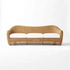 Bacio Natural Rattan Outdoor Sofa With Ivory Sunbrella® Cushions 9 Bacio Natural Rattan Outdoor Sofa With Ivory Sunbrella® Cushions -Furniture Sales Store BacioNatSofaSOSSS23
