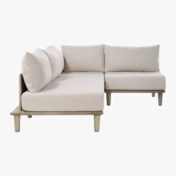 Baixa 3-Piece Wood Outdoor Patio Sectional Sofa -Furniture Sales Store BaxiaWood3PcSectSDS20