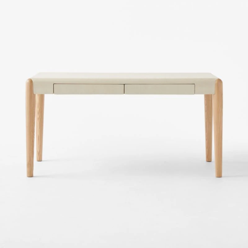 Beto White Shagreen Desk With Drawer 4 Beto White Shagreen Desk With Drawer - Image 4