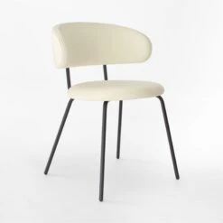 Birba Cream Velvet Dining Chair -Furniture Sales Store BirbaVelvetChairCustard3QSSF22