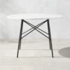 Pavilion Black Metal Outdoor Bistro Table With Marble Top Model 6340