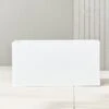 Blox Rectangular White Galvanized Steel Indoor/Outdoor Planter Small