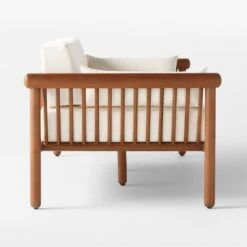 Bonelli Teak Outdoor Sofa With Ivory Sunbrella® Cushions -Furniture Sales Store BonelliSofaSDSSS23