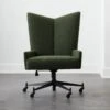 Bowtie Green Boucle Office Chair Model 3002