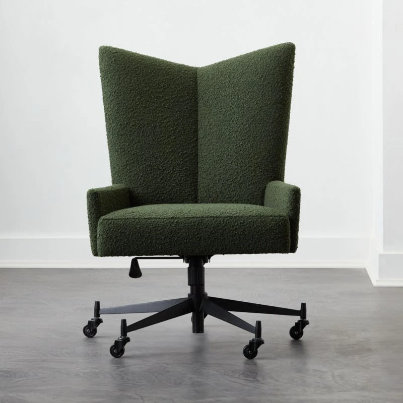 Bowtie Green Boucle Office Chair Model 3002 1 Bowtie Green Boucle Office Chair Model 3002