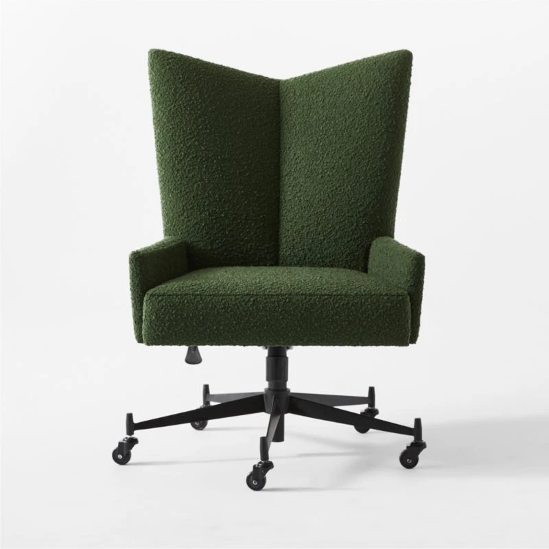 Bowtie Green Boucle Office Chair Model 3002 3 Bowtie Green Boucle Office Chair Model 3002 - Image 3