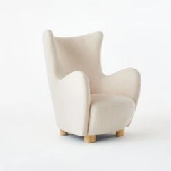 Bozzi Ivory White Boucle Chair -Furniture Sales Store BozziBoucleChair3QSSS21