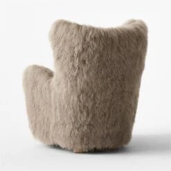 Bozzi Taupe Mongolian Sheepskin Accent Chair -Furniture Sales Store BozziDkGryMnglnShpsknChr3QBSSF22