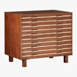 Inline Oak Wood 4-Drawer File Cabinet With Brass Handles 14 Inline Oak Wood 4-Drawer File Cabinet With Brass Handles -Furniture Sales Store BrassInlineFileDrawers3QF17