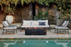 Rectangular Metal Fire Pit -Furniture Sales Store BretonBlackMetalCollectionMR20 1