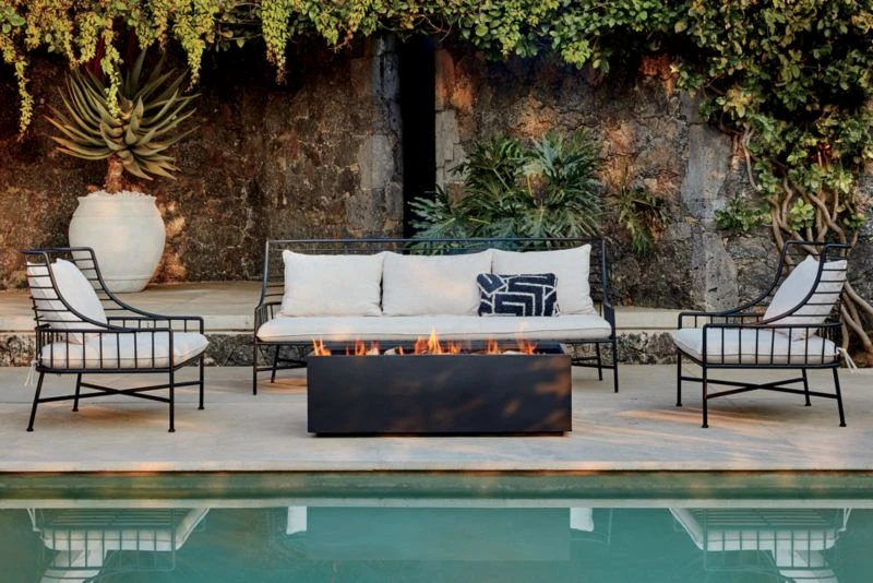 Breton Black Metal Outdoor Sofa 4 Breton Black Metal Outdoor Sofa - Image 4