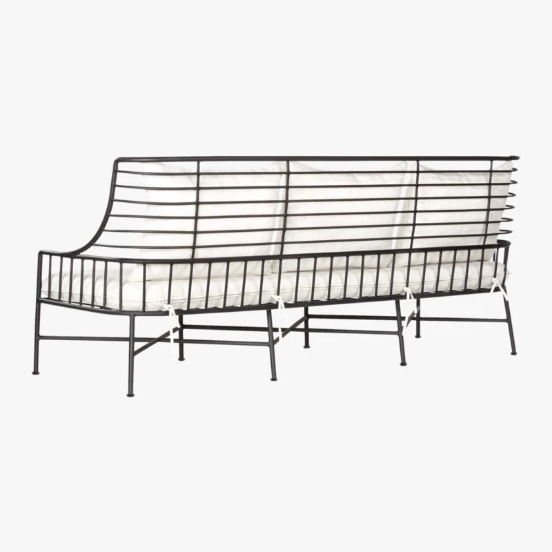 Breton Black Metal Outdoor Sofa 8 Breton Black Metal Outdoor Sofa - Image 8