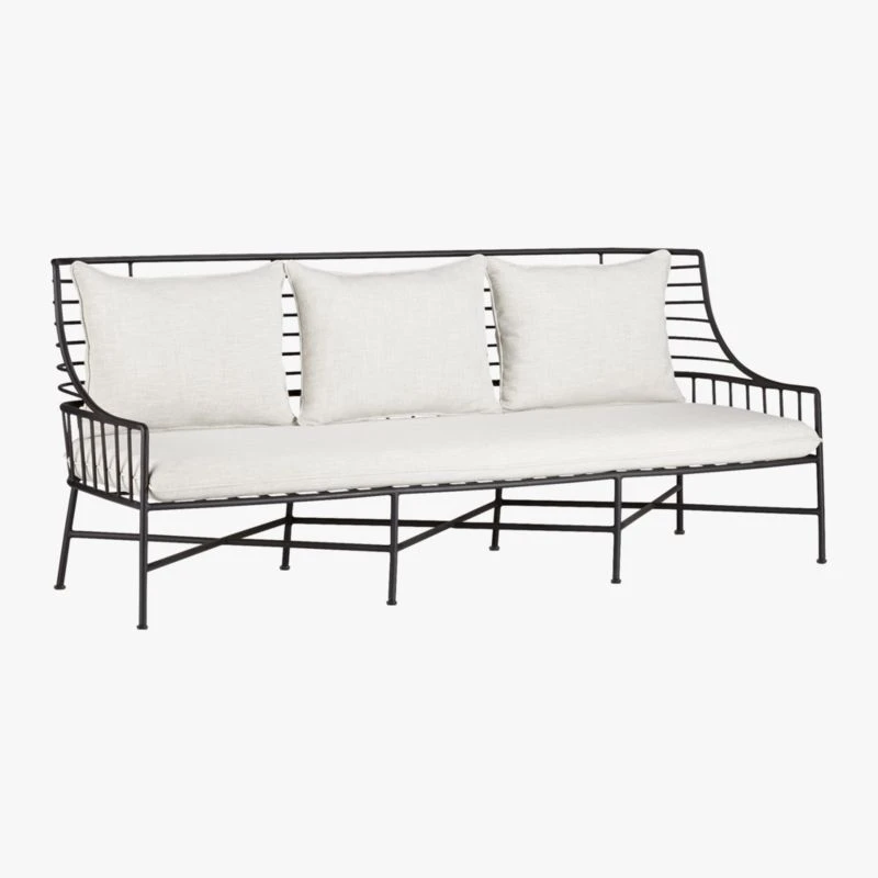 Breton Black Metal Outdoor Sofa 6 Breton Black Metal Outdoor Sofa - Image 6