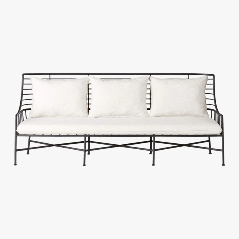 Breton Black Metal Outdoor Sofa 5 Breton Black Metal Outdoor Sofa - Image 5