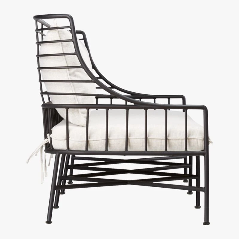 Breton Black Metal Outdoor Sofa 7 Breton Black Metal Outdoor Sofa - Image 7