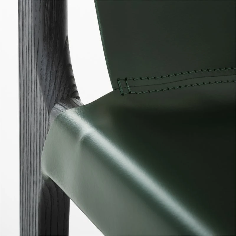 Burano Green Leather Sling Counter Stool Set Of 2 6 Burano Green Leather Sling Counter Stool Set Of 2 - Image 6