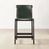 Burano Green Leather Sling Counter Stool