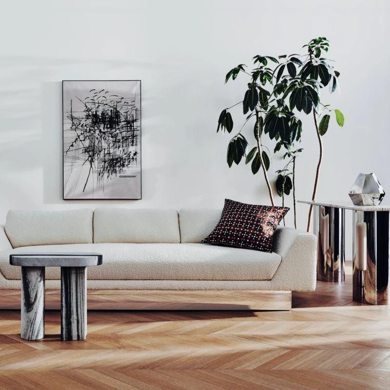 Livello White Marble Side Table 2 Livello White Marble Side Table - Image 2