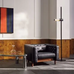 Marconi Tufted Black Leather Accent Chair 17 Marconi Tufted Black Leather Accent Chair -Furniture Sales Store CB2FA22 PR GF 02A hero