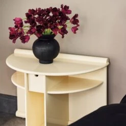 Osoppo Ivory Lacquered Nightstand -Furniture Sales Store CB2FA22 PR GF 06A