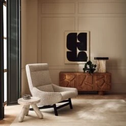 Grosseto Peppered Grey Boucle Lounge Chair 9 Grosseto Peppered Grey Boucle Lounge Chair -Furniture Sales Store CB2FA23 02A V6