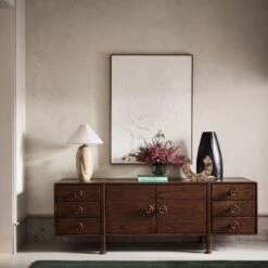 Coco Round Forest Green Glass Hurricane Candle Holder Small -Furniture Sales Store CB2FA23 16B hero