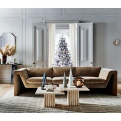 Coco Round Smoked Amber Glass Hurricane Candle Holder Small -Furniture Sales Store CB2HOL21 02A V1OC21 1x1