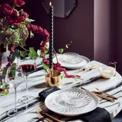 Eyelet Black Linen Napkin -Furniture Sales Store CB2HOL21 14A heroOC21 1x1