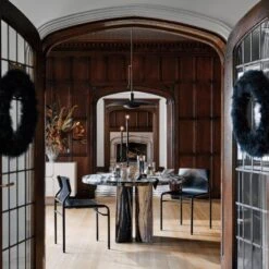 Julius 48" Round Marble Dining Table -Furniture Sales Store CB2HOL22 04A hero