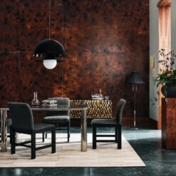 Falls Black Upholstered Dining Chair -Furniture Sales Store CB2HOL22 05A hero