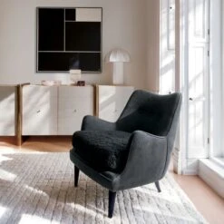 Dorset Lacquered White Linen Credenza -Furniture Sales Store CB2SP22 17A v1 RET